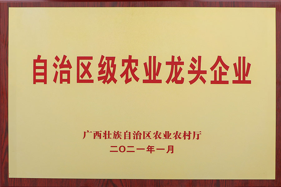 自治區(qū)級廣西農(nóng)業(yè)龍頭企業(yè)